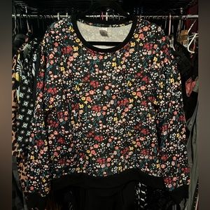 Black & Floral Sweatshirt | 2XL